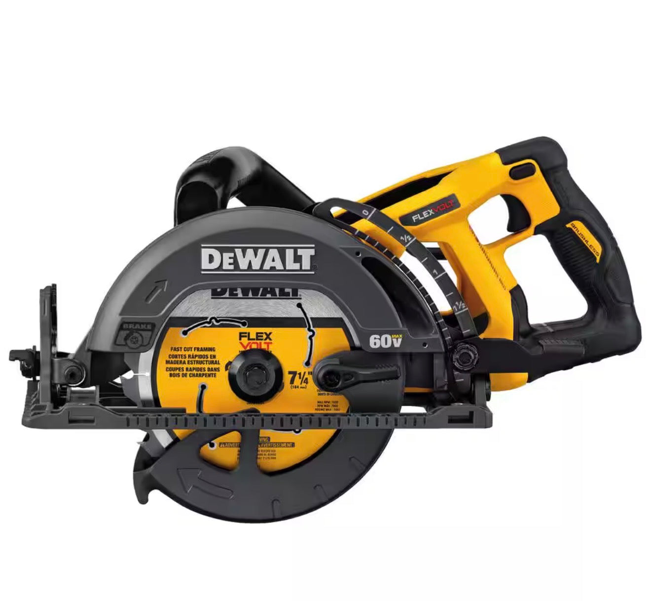 DEWALT 7 1/4” FLEXVOLT Circular Saw with Brake (DCS577B) (Only Tool)